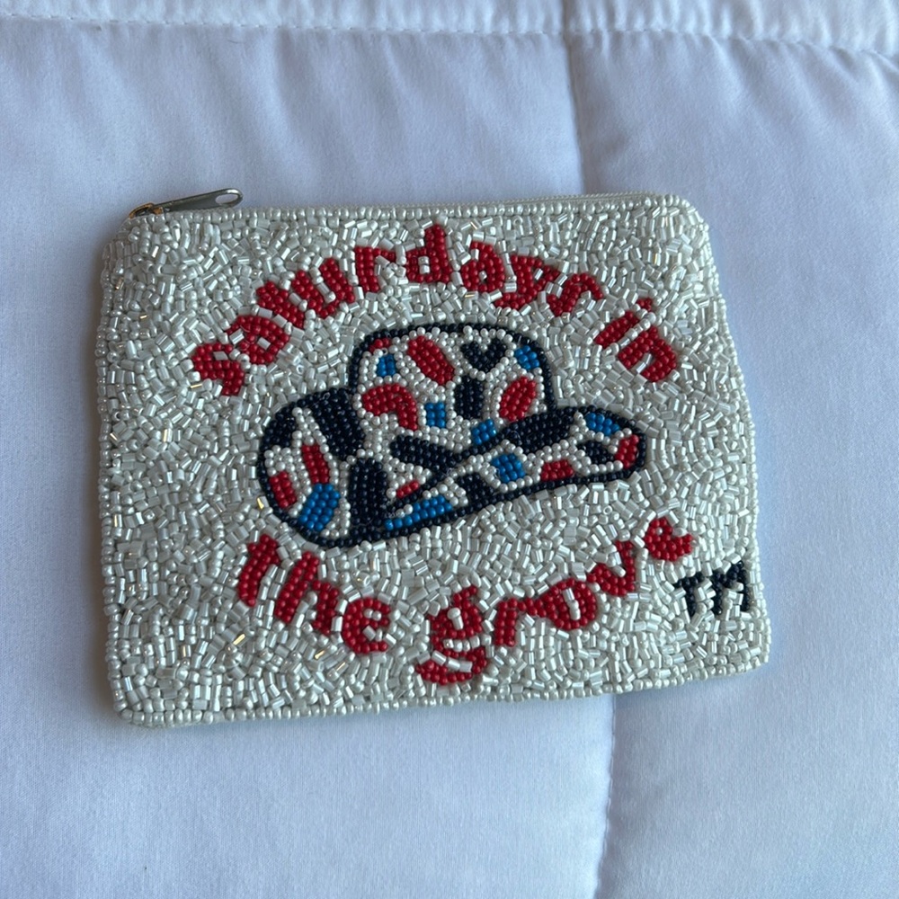 Ole Miss headed purse pouch